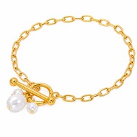 Bracelets chaîne et maillons tendance en acier inoxydable plaqué or 18 carats, étanches et anti-ternissement, vente en gros, expédition immédiate, best-seller