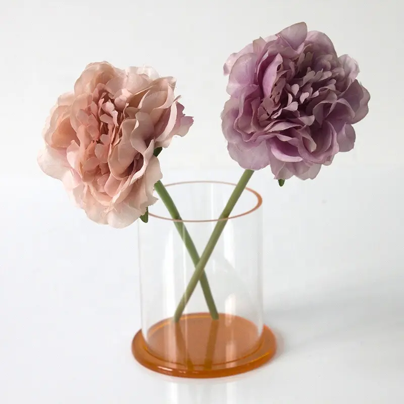 Klar kleine acryl hochzeit vase zylinder für natürliche blume/blume vereinbarungen/künstliche blume