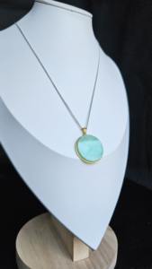 Collier Pendentif en Jadeite Type Paradis, Best-Seller, Chaîne Plaqué Argent 925, Certifié NGTC, Unisexe, Polyvalent, Décontracté et Élégant - Product Image 4