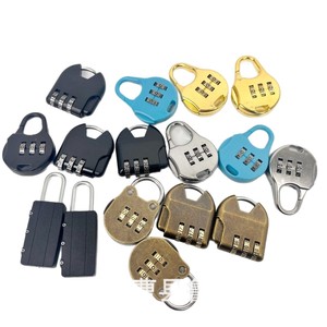 Mini <b>Padlock</b> Combination Lock Stainless Steel Titanium Alloy Rectangular For Gift Box Storage Wooden Door Key Unlocking Style 1 - Product Image 3