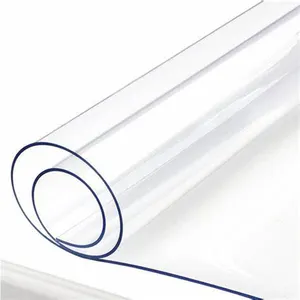 Claro plexiglás PVC hoja de PVC transparente película cortina mantel para tienda equipaje bolso estacionario