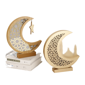 Factory Direct Eco-friendly Customized Shape Wooden Religious Theme Moon Tabletop Decorations New Wall Signs Boxes Wood Craft