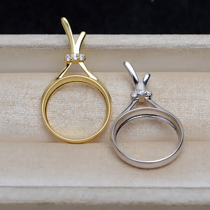 Mabei - Soporte para Colgante de Plata de Ley S925, 18 mm, para Perlas, Accesorio para Manualidades, con Decoración Vacía, Fornituras y Componentes para Joyería - Modelo 4887 - Product Image 1