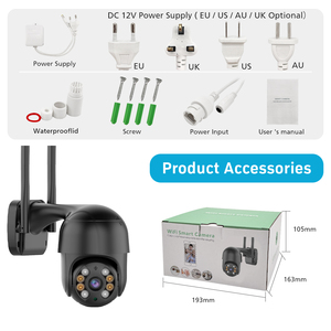 Icsee 2MP mạng không dây Camera 1080P IP Dome tự động theo dõi tầm xa ngoài trời hai chiều âm thanh Wifi PTZ CCTV góc rộng đám mây - Product Image 6