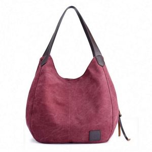 Sac fourre-tout en toile de luxe en gros, sacs à main décontractés simples avec logo personnalisé - Product Image 5