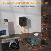 Produits tendance PD 65W Charge rapide Type C adaptateur secteur de voyage chargeur adaptateur multi-prises prise universelle prise de voyage murale