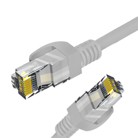Cat5E Cat6 Cat6A Cat7 Cat8 kabel Patch FTP UTP Ethernet ramping jaket PVC konektor RJ45 0.5m 1m untuk jaringan dalam ruangan kabel 5m