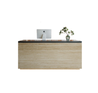 Bureau de réception en bois minimaliste moderne pour salon de manucure, spa, boutique, usage commercial