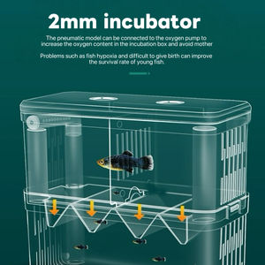 Tanque de peces para acuario, incubadora, caja de cría, divisor de aislamiento de criador <span class=keywords><strong>blanco</strong></span> acrílico, cajas de incubación, accesorio para peces pequeños - Product Image 3