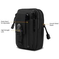 Pochette tactique Molle EDC pour homme, sacoche de ceinture, étui Molle pour téléphone, organiseur d'outils et de gadgets, pochette avec étui pour téléphone portable