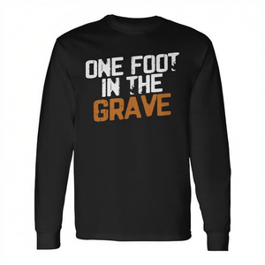 T-shirt à manches longues One Foot In The Grave, humoristique pour amputés - Product Image 2