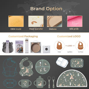 Forniture all'ingrosso prodotti per lo svezzamento infermieristico in Silicone Set per l'alimentazione del bambino in acciaio inox piatto ciotola cucchiaio stoviglie per l'alimentazione del bambino - Product Image 5