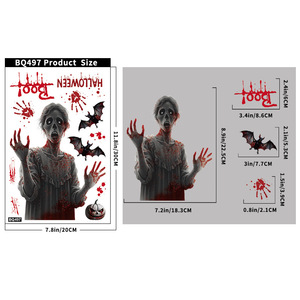 Strega, demone truce decalcomanie per festa di Halloween decorazioni della finestra di Halloween - Product Image 5