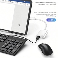 Adaptador USB OTG 2 en 1 para iPhone, Ratón, Teclado, Carga Rápida, Unidad USB, Cámara, Lector de Tarjetas, Conversor de Datos