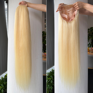 Perruque Lace Closure 5x5 Lisse en Cheveux Humains Brésiliens, 8-30 Pouces, Couleurs Blonde et Naturelle, 100% Cheveux Humains, Vente en Gros - Product Image 5