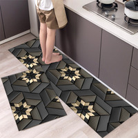 Factory Sale Polyester Crystal Velvet Non slip Water Absorbent Runner Rug Kitchen Floor Mat for Sale