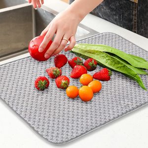 <span class=keywords><strong>Tapis</strong></span> de séchage de <span class=keywords><strong>vaisselle</strong></span> en microfibre pour comptoir de cuisine, taille personnalisée, absorbant, pour évier, pour poser la <span class=keywords><strong>vaisselle</strong></span> - Product Image 2