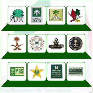 Pegatinas personalizadas para teléfono con diseño de palmera de Arabia Saudita, insignias metálicas de los EAU, pegatinas de esmalte, impresión en relieve - Product Image 6