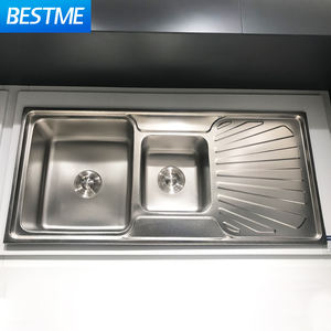 <span class=keywords><strong>Double</strong></span> bol profond <span class=keywords><strong>en</strong></span> acier inoxydable 201 ss, corbeille centrale, évier de cuisine, lavage à main - Product Image 4