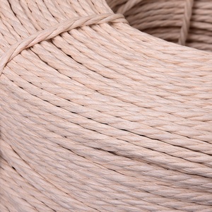 Cuerda de papel de 3 hebras, corda de tres fios, Natural, marrón, negro, café, trenzada, gran stock - Product Image 5