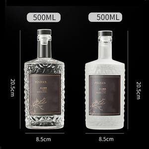 Atacado 500ml <span class=keywords><strong>Absolute</strong></span> Red Wine Glass Bottle Gelo de fundo grosso para Brandy Xo Whiskey Rum <span class=keywords><strong>Gin</strong></span> com qualidade Premium - Product Image 4
