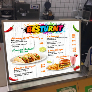 <span class=keywords><strong>LED</strong></span>-beleuchtete Menütafel für Restaurants - Schlanke Hintergrundbeleuchtete Leuchtbox für Restaurants, Milchtee-Läden und Digitale Beschilderung - Product Image 4