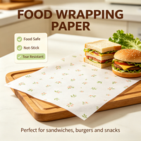 Papier sulfurisé pour sandwichs et wraps de poulet, résistant à l'huile, de qualité alimentaire, imprimé sur mesure, sûr pour l'emballage de beurre