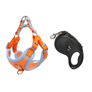 Harnais de chien de style gilet, sangle de poitrine réfléchissante pour petit chien, pour Bichon Frise Teddy Pomeranian, laisse à corde simple - Product Image 4