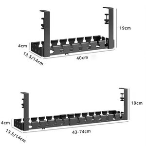 ที่เก็บสายไฟแบบยืดหดได้ใต้โต๊ะ ไม่ต้องเจาะ ทำจากโลหะ สำหรับจัดระเบียบสายไฟ สายเน็ต สายเคเบิล - Product Image 2