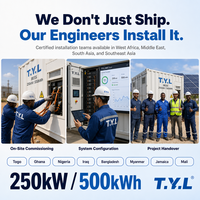 Système de stockage de batteries industrielles (BESS) conteneurisé de 250 kW 500 kWh pour la sauvegarde d'alimentation des centres de données (UPS), 400 Vca 361 A 50 Hz 60 Hz double fréquence, indice de protection IP.