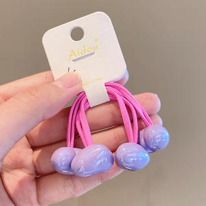 Acessórios de Cabelo Elásticos para Crianças e Bebês com Bolinhas, Prendedores de Cabelo com Coração e Estrela Fofos, Laços de Cabelo Duplos para Meninas - Product Image 6