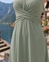 Robe midi décontractée sur mesure à taille empire pour femmes, vente en gros