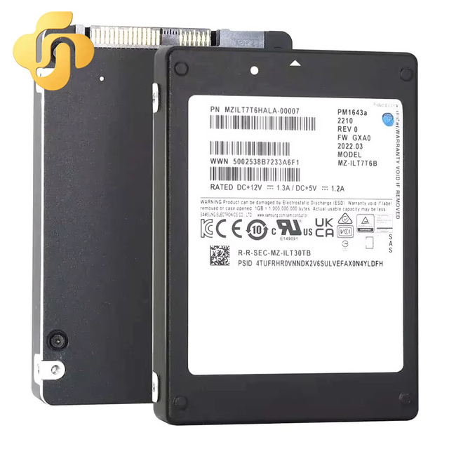 PM1653 MZILG7T6HBLA-00A07 7.68TB SAS 24Gb/s 2.5Inch Enterprise SSD