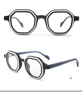 Marcos cuadrados hechos a mano Mazzucchelli, <span class=keywords><strong>gafas</strong></span> de moda planas cómodas, llantas dobles coloridas, <span class=keywords><strong>gafas</strong></span> ópticas de fábrica de acetato - Product Image 4