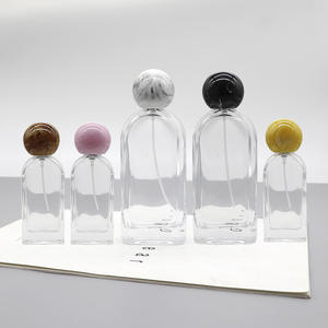 Flacon de parfum en verre blanc cristal de 30 ml avec bouchon en plastique, récipient cosmétique vide pour sérum de soin de la peau, modèle 50g - Product Image 1