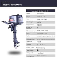 Nouveau moteur hors-bord chinois 6 CV 2 temps à arbre court, prix usine, 102 cm³, pour bateau de pêche à la traîne, similaire à YAMAHA
