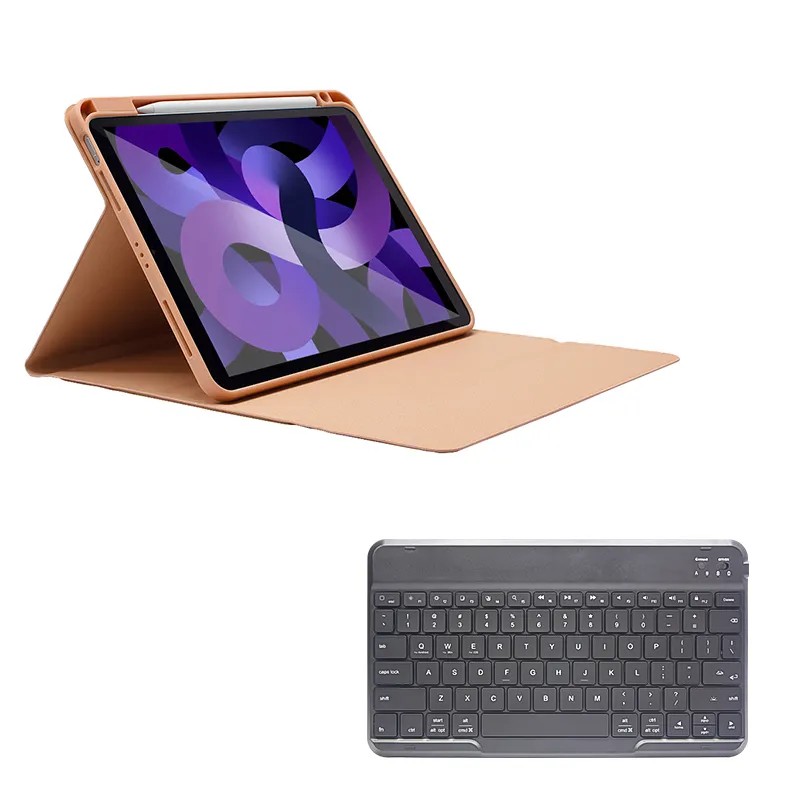 Étui pour clavier de tablette anti-chute à couverture complète pour ipad Pro Air 10.9 avec fente pour crayon de clavier magnétique détachable sans fil de 10 pouces