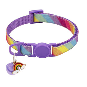 Collar para mascotas estampado 1,0 con hebilla de seguridad: Collar para mascotas de color arcoíris con hebilla segura, adecuado tanto para gatos como para perros - Product Image 6