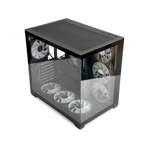 MANMU Carcasa ATX de Vidrio Templado de Alto Rendimiento para Juegos, Panel Lateral de Color Negro, Estuches y Torres de Ordenador, Torre Completa - Product Image 6