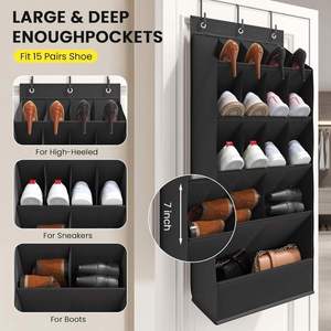 Oxford Fabric Multi-Layer Storage Hanging Bag Multi-Compartment Storage Bag for Behind Doors Home Storage Hanging Bag - Product Image 4