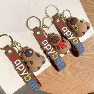 พวงกุญแจคาปิบาร่าน่ารัก ทำจากพีวีซี การ์ตูนแฟชั่น ของที่ระลึก ของขวัญชิ้นเล็กๆ ขายส่ง ราคาโรงงาน ปรับแต่งได้ - Product Image 4
