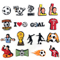 Nouveauté : Breloques personnalisables pour sabots homme en PVC écologique, Série Sport, Thème Jeu de Balle, Breloques Football, Accessoires de Chaussures