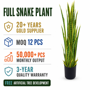 <span class=keywords><strong>Planta</strong></span> de Serpiente Artificial Realista con Maceta, Hojas Artificiales Premium, Decoración Moderna para Hotel, Recepción, Oficina, Cafetería, Compradores Mayoristas - Product Image 1