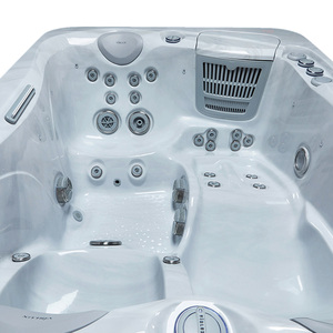 Spa de jardin VIRLUX Med pour couples avec cascade et lumières chromothérapeutiques pour une évasion intime et une relaxation en plein air - Product Image 4