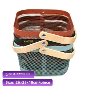 Viga supermercato finzione gioco Set di simulazione per bambini al coperto carrello della spesa giocattolo in legno metallo Push carrello di alimentari giocattoli per neonati - Product Image 4