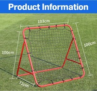 Filet de rebond pliable durable en PE + tube en fer, taille 90x140cm, équipement d'entraînement multisports pour football, baseball, soccer
