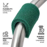 Tampon de nettoyage industriel vert 120x200mm en nylon abrasif durable pour polissage multi-surfaces – Échantillon gratuit – Vente en gros