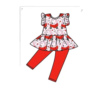 Personalizado coração impressão do carro Menina Menino Roupas Toddle Polka Shorts Soft T Shirts Carta Designer Verão Meninas Kids Vestuário Conjuntos