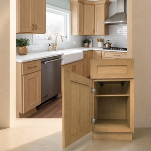 B09-B21 White Oak <b>Kitchen</b> Cabinet Solid Wood | USA In Stock <b>Kitchen</b> Cabinets Ready To Assemble | Free Shipping White Oak Cabinet - Product Image 1
