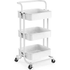 Carrito de Almacenamiento Móvil Simple con Ruedas para Cocina, Carrito Multiusos para Snacks, Alimentos, Artículos para Bebés, para Baño y Sala de Estar - Product Image 1